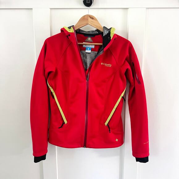 Columbia Jackets & Blazers - Columbia Omniheat Titanium Red Hooded Zip Jacket Women's Medium